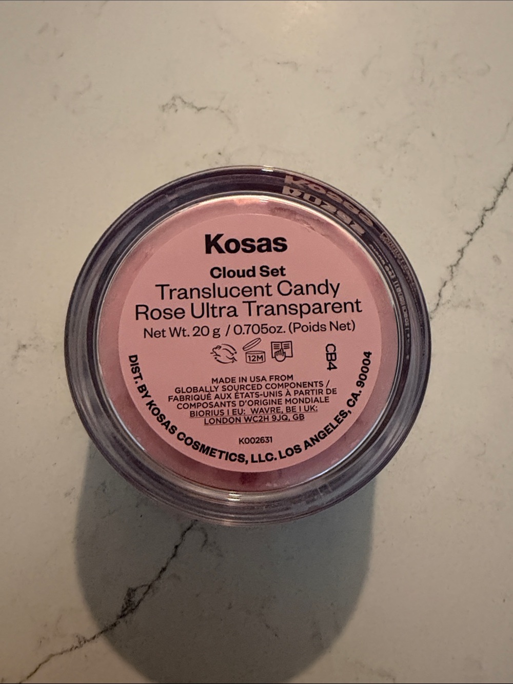 Kosas Cloud Set Translucent Candy Rose Ultra Transparent Powder